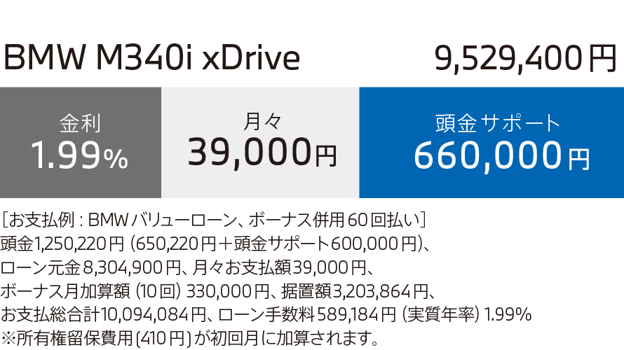 BMW 318i Touring M Sport お支払い例